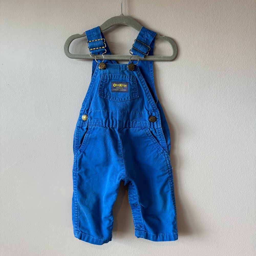 Vintage Osh Kosh B’Gosh Baby 100% Cotton Blue Long Overalls 6-9 months